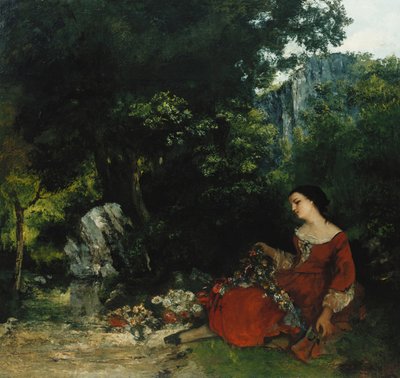 Donna con una ghirlanda; Femme à la Guirlande, 1856 da Gustave Courbet