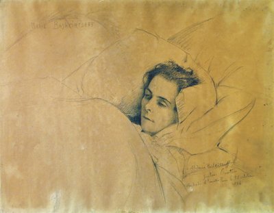 La morte di Maria Konstantinovna Bashkirtseva da Gustave Courtois