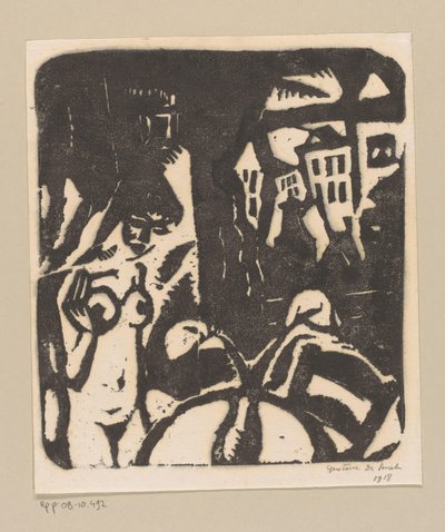 Interno con donna nuda e finestra da Gustave De Smet (signed by artist)