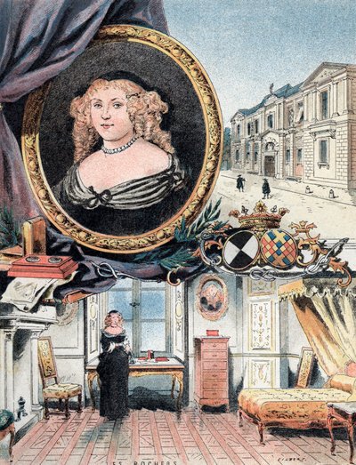 Ritratto della Marchesa di Sevigne, insieme al Chateau des Rochers e all