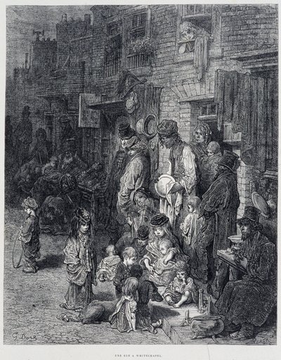 Una strada a Whitechapel - in "Londra" di Gustave Doré da Gustave Dore