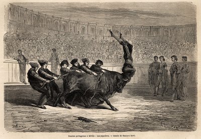 Una scena di corrida, i Pegatores a Siviglia da Gustave Dore
