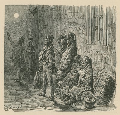 Una scena di vita londinese da Gustave Dore