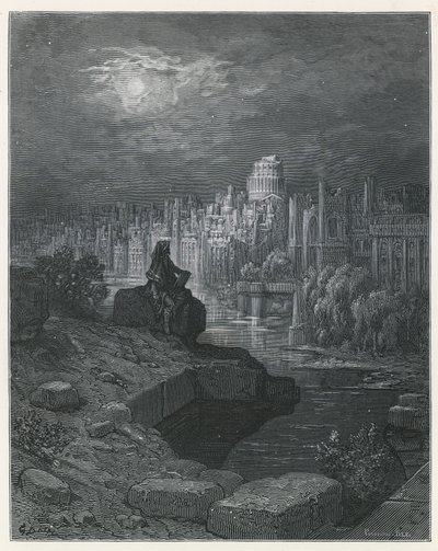 Un viaggiatore dalla Nuova Zelanda contempla le rovine di Londra da Gustave Dore