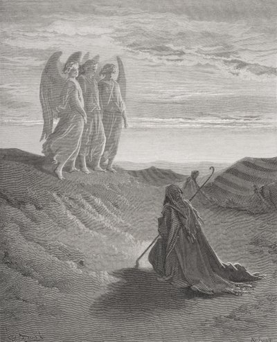 Abramo e i tre angeli, illustrazione dalla 