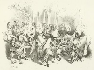 Dopo il decreto di Richelieu contro il duello (incisione) da Gustave Dore