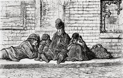 Addormentato per Strada, 1872 da Gustave Dore