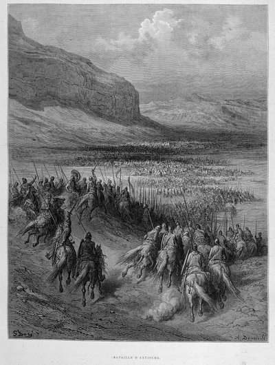 Battaglia di Antiochia durante la prima crociata di Gustave Doré da Gustave Dore