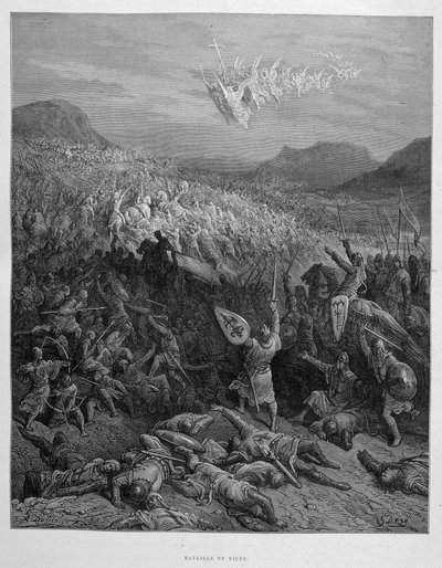 Battaglia di Nicea durante la prima crociata di Gustave Doré da Gustave Dore
