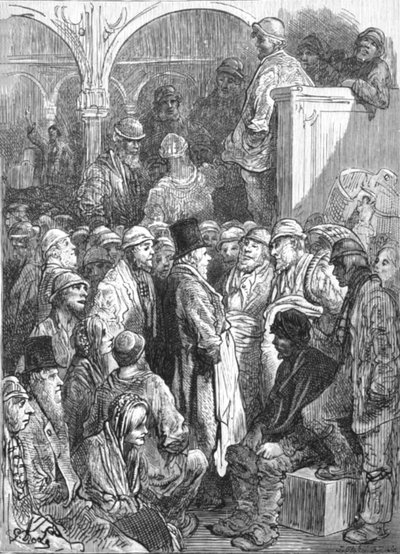 Billingsgate - Apertura del mercato da Gustave Dore