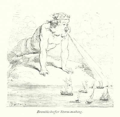 Buffer Bramble Storm Making (incisione) da Gustave Dore