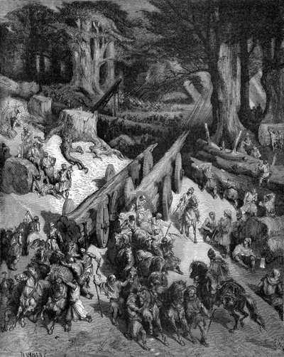 Costruzione del Tempio di Gerusalemme da Gustave Dore