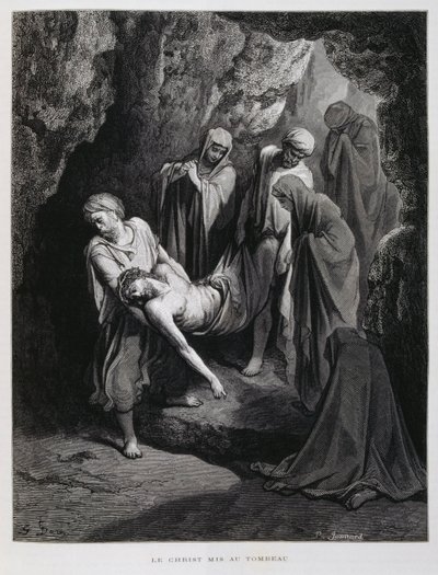 Cristo portato al sepolcro, Illustrazione dalla Bibbia di Doré da Gustave Dore