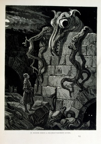 Croque-Mitaine; illustrazione del 1863, di Gustave Doré (1832 – 1883); artista francese, incisore, illustratore. Croque-Mitaine (L
