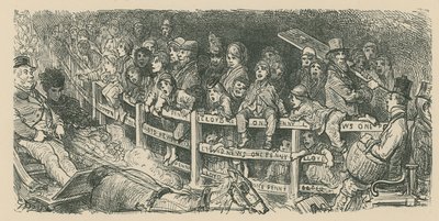 Folla che guarda le corse delle carrozze da Gustave Dore