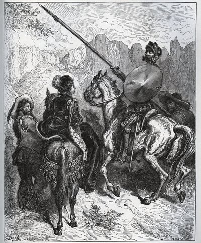 Don Chisciotte accetta la missione proposta da Dorothee-Principessa di Micomicon - da "Don Chisciotte della Mancia" di Miguel Cervantes da Gustave Dore