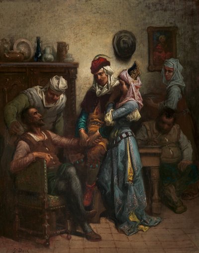 Don Chisciotte e Sancho Panza intrattenuti da Basilio e Quiteria da Gustave Dore