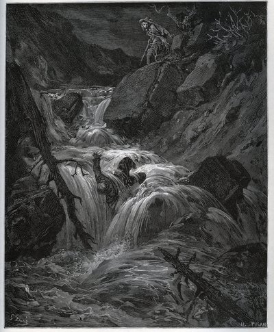 Dorothee, travestita da giovane contadina, libera il suo valletto lussurioso - da "Don Chisciotte della Mancia" di Miguel Cervantes da Gustave Dore