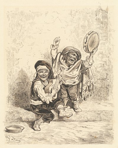 Musicisti nani di Granada da Gustave Dore
