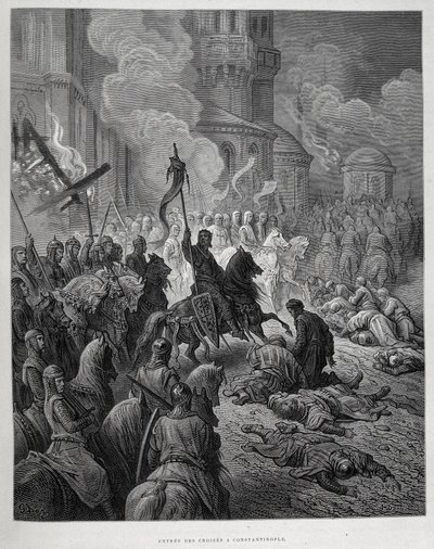 Ingresso dei Crociati a Costantinopoli durante la Quarta Crociata di Gustave Doré da Gustave Dore