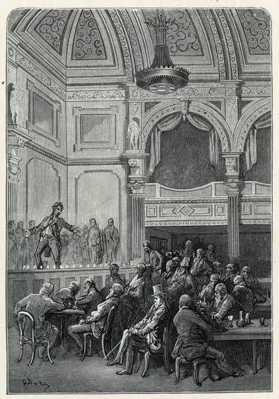 Le stanze di canto e cena di Evans da Gustave Dore