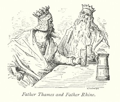 Padre Tamigi e padre Reno (incisione) da Gustave Dore