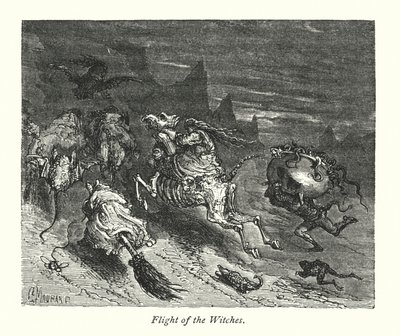 Il volo delle streghe (incisione) da Gustave Dore