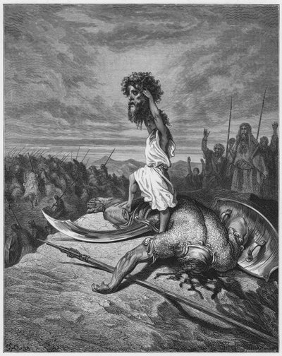 Gustave Doré Bibbia: Davide e Golia da Gustave Dore
