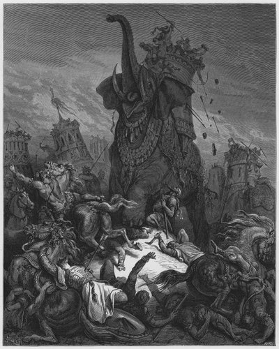 Bibbia di Gustave Doré: Morte di Eleazar da Gustave Dore