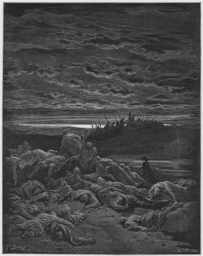 Bibbia di Gustave Doré: Morte dei figli di Jerubbaal da Gustave Dore