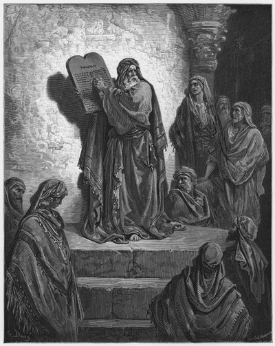 Bibbia di Gustave Doré: Esdra legge la legge al popolo da Gustave Dore