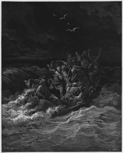 Bibbia di Gustave Doré: Gesù calma la tempesta da Gustave Dore