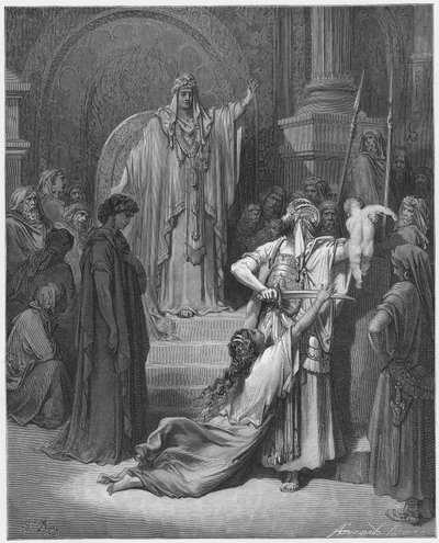 Gustave Doré Bibbia: Il giudizio di Salomone da Gustave Dore