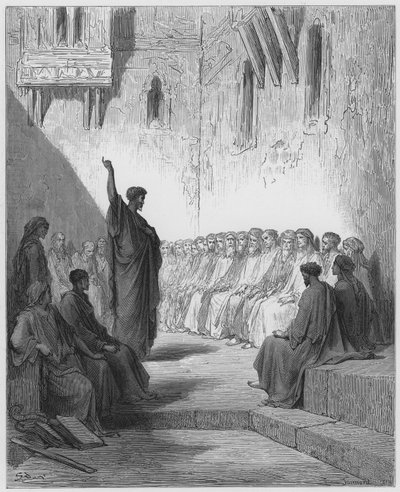 Bibbia di Gustave Doré: San Paolo predica ai Tessalonicesi da Gustave Dore