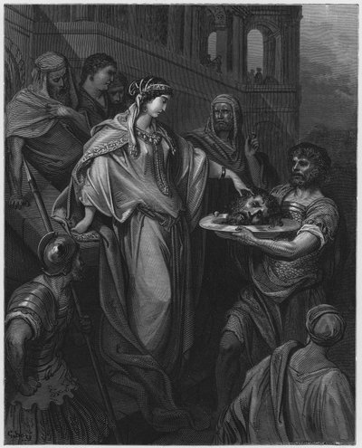 La figlia di Erode riceve la testa di Giovanni Battista da Gustave Dore