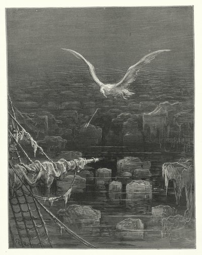 Illustrazione di Gustave Doré per La ballata del vecchio marinaio di Coleridge (incisione) da Gustave Dore