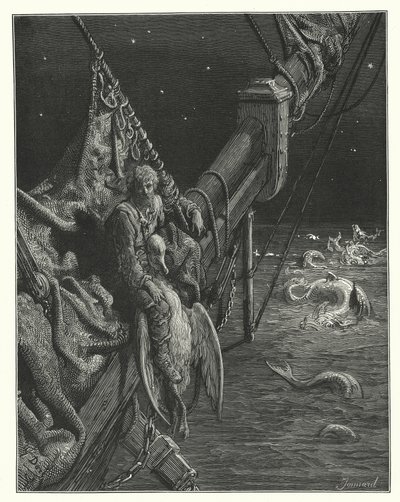 Illustrazione di Gustave Doré per La ballata del vecchio marinaio di Coleridge (incisione) da Gustave Dore