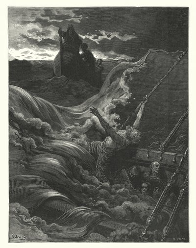 Illustrazione di Gustave Doré per La ballata del vecchio marinaio di Coleridge (incisione) da Gustave Dore