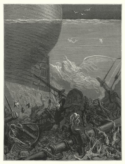 Illustrazione di Gustave Doré per La ballata del vecchio marinaio di Coleridge (incisione) da Gustave Dore