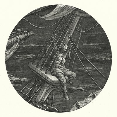 Illustrazione di Gustave Doré per La ballata del vecchio marinaio di Coleridge (incisione) da Gustave Dore