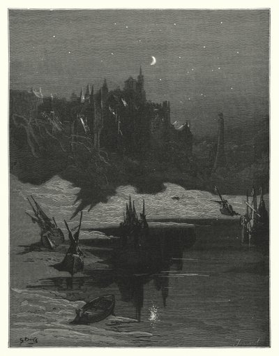 Illustrazione di Gustave Dore per La ballata del vecchio marinaio di Coleridge da Gustave Dore