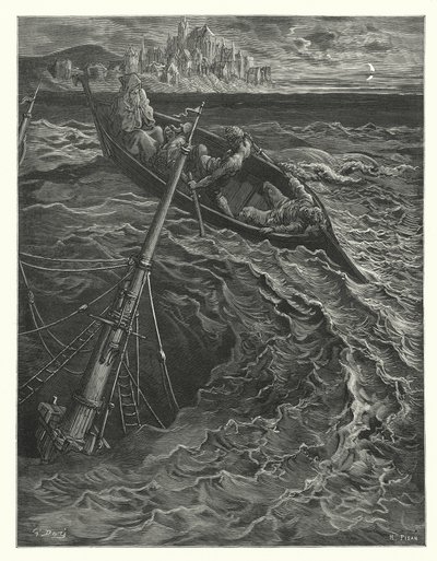 Illustrazione di Gustave Doré per La Ballata del Vecchio Marinaio di Coleridge (incisione) da Gustave Dore