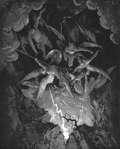 Illustrazione di Gustave Doré per il poema epico di John Milton che drammatizza la caduta dell