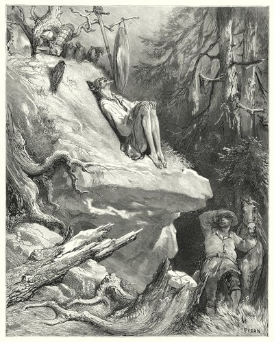 Don Chisciotte di Gustave Doré: "Ahimè!" rispose Sancho, "L