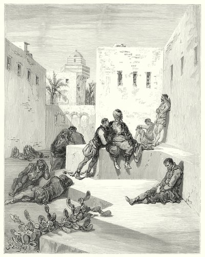 Don Chisciotte di Gustave Doré: "Alla fine ho deciso di fidarmi di un rinnegato di Murcia, che mi aveva mostrato grandi prove della sua gentilezza" da Gustave Dore