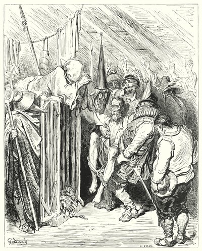 Non essere impaziente, O Cavaliere della Figura Dolente, per la tua prigionia da Gustave Dore
