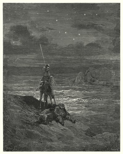 Don Chisciotte di Gustave Doré: "Don Chisciotte rimase lì, aspettando l