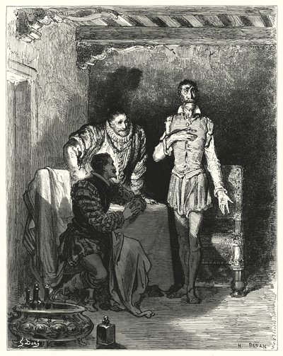Raccontò ai gentiluomini tutta la storia del suo essere incantata (incisione) da Gustave Dore