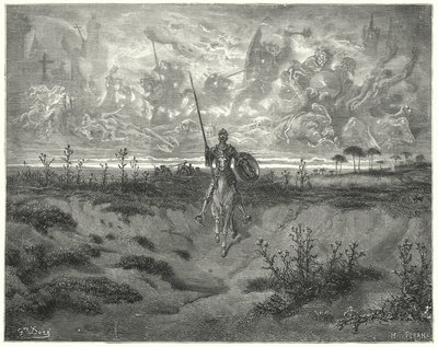 Don Chisciotte di Gustave Doré: "Viaggiò quasi tutto il giorno" da Gustave Dore