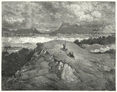 Era notte prima che i nostri due viaggiatori arrivassero alla parte più deserta della montagna da Gustave Dore